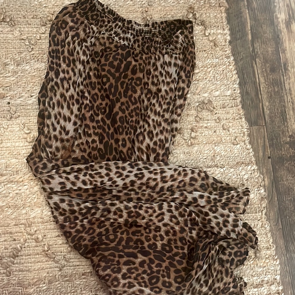 Maxi leopard print shirt